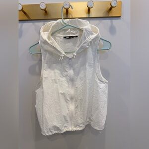 Zara Ivory Hooded Vest